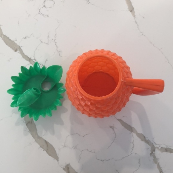 Vintage 1960s PINEAPPLE DRINK PITCHER ORANGE & GREEN MINERWARE~LUAU / TIKI PARTY - Picture 8 of 11